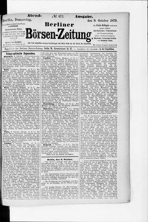 Berliner Börsen-Zeitung vom 09.10.1879