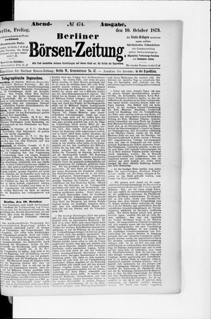 Berliner Börsen-Zeitung vom 10.10.1879