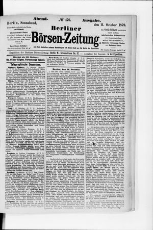 Berliner Börsen-Zeitung vom 11.10.1879