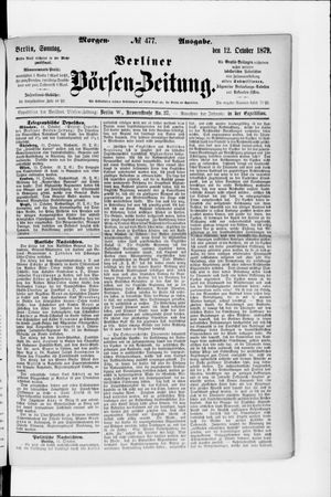 Berliner Börsen-Zeitung vom 12.10.1879