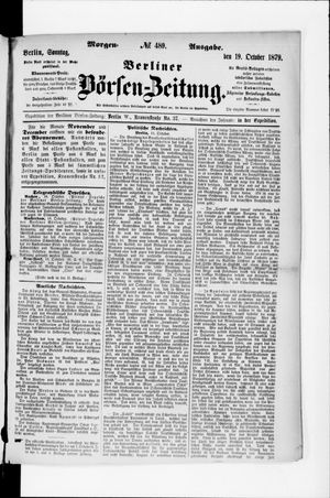 Berliner Börsen-Zeitung vom 19.10.1879