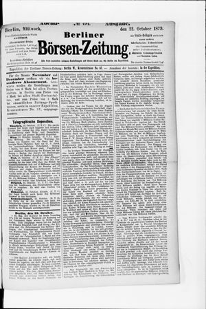 Berliner Börsen-Zeitung on Oct 22, 1879