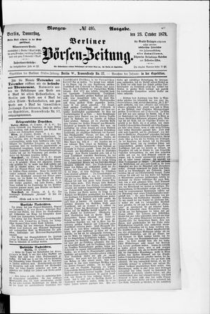 Berliner Börsen-Zeitung vom 23.10.1879