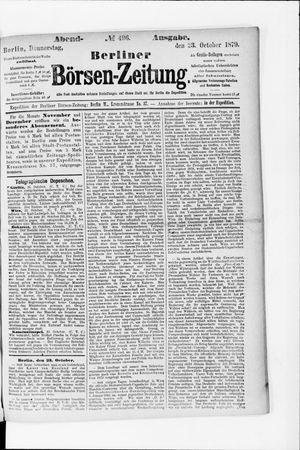 Berliner Börsen-Zeitung vom 23.10.1879