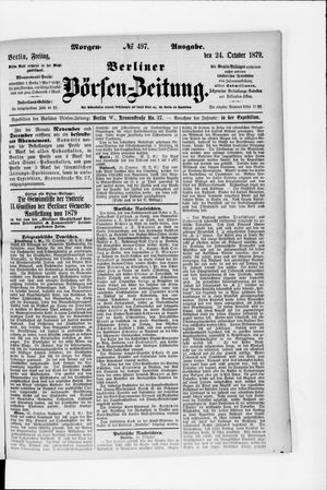Berliner Börsen-Zeitung vom 24.10.1879
