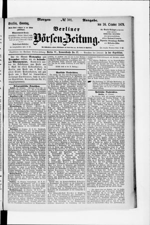Berliner Börsen-Zeitung vom 26.10.1879