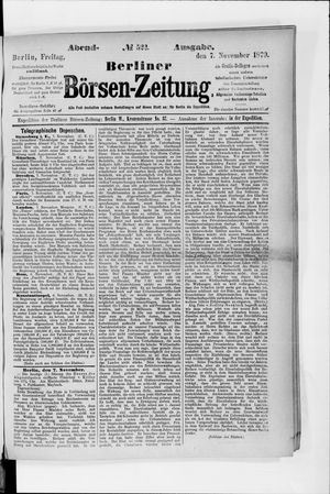 Berliner Börsen-Zeitung vom 07.11.1879
