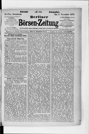 Berliner Börsen-Zeitung vom 08.11.1879