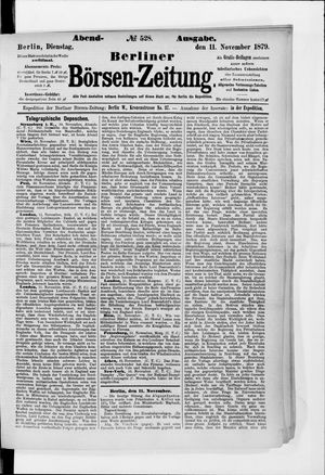 Berliner Börsen-Zeitung vom 11.11.1879