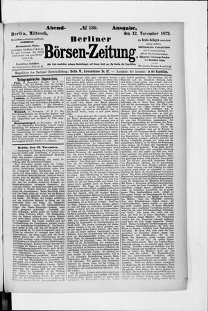 Berliner Börsen-Zeitung vom 12.11.1879