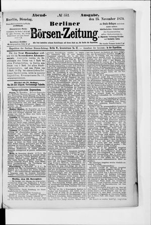 Berliner Börsen-Zeitung vom 25.11.1879