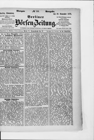 Berliner Börsen-Zeitung vom 29.11.1879
