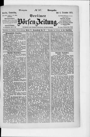 Berliner Börsen-Zeitung vom 04.12.1879
