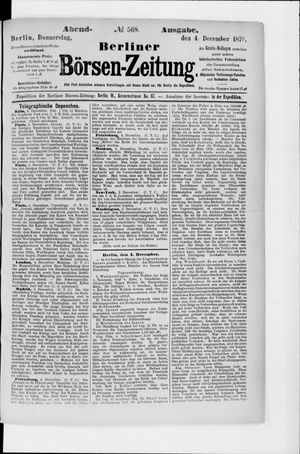 Berliner Börsen-Zeitung vom 04.12.1879