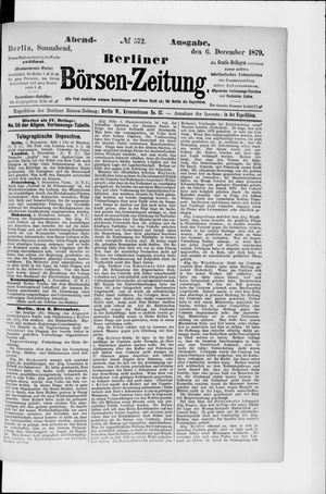 Berliner Börsen-Zeitung vom 06.12.1879