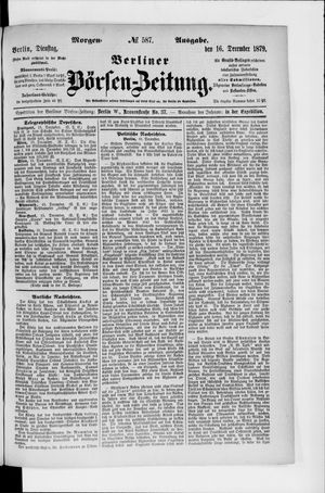 Berliner Börsen-Zeitung vom 16.12.1879