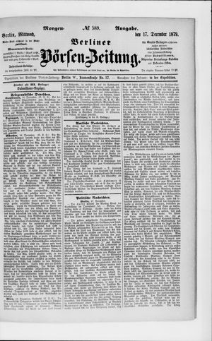Berliner Börsen-Zeitung vom 17.12.1879