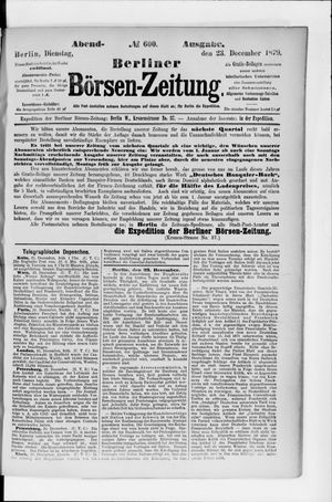 Berliner Börsen-Zeitung vom 23.12.1879
