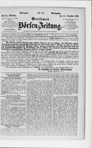 Berliner Börsen-Zeitung vom 24.12.1879
