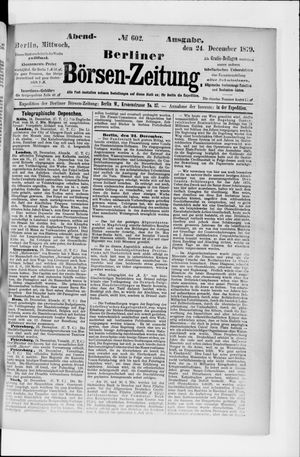 Berliner Börsen-Zeitung vom 24.12.1879