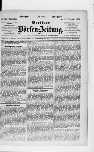 Berliner Börsen-Zeitung vom 25.12.1879