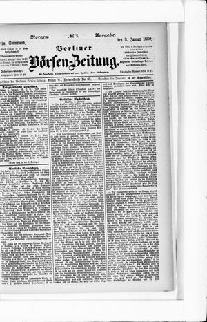 Berliner Börsen-Zeitung vom 03.01.1880