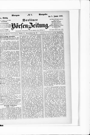 Berliner Börsen-Zeitung vom 05.01.1880