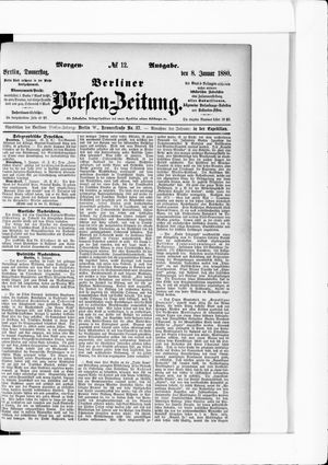 Berliner Börsen-Zeitung vom 08.01.1880