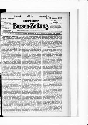 Berliner Börsen-Zeitung vom 13.01.1880