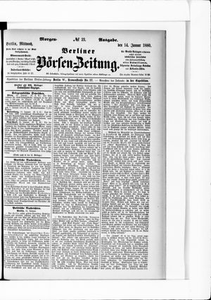 Berliner Börsen-Zeitung vom 14.01.1880
