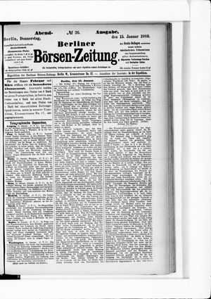 Berliner Börsen-Zeitung vom 15.01.1880