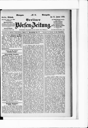 Berliner Börsen-Zeitung vom 21.01.1880