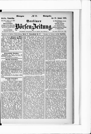 Berliner Börsen-Zeitung vom 22.01.1880