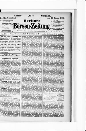Berliner Börsen-Zeitung vom 24.01.1880