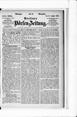 Berliner Börsen-Zeitung vom 25.01.1880