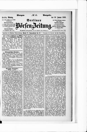 Berliner Börsen-Zeitung vom 26.01.1880