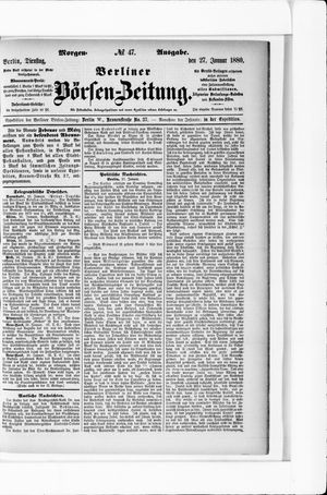 Berliner Börsen-Zeitung on Jan 27, 1880