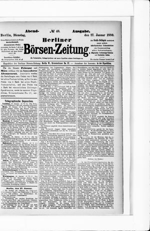Berliner Börsen-Zeitung on Jan 27, 1880