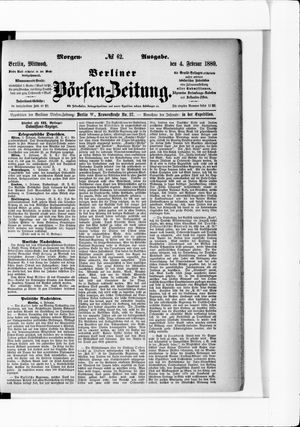 Berliner Börsen-Zeitung vom 04.02.1880