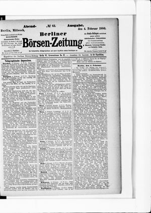 Berliner Börsen-Zeitung vom 04.02.1880