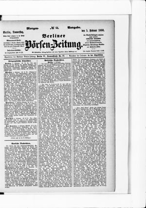 Berliner Börsen-Zeitung vom 05.02.1880