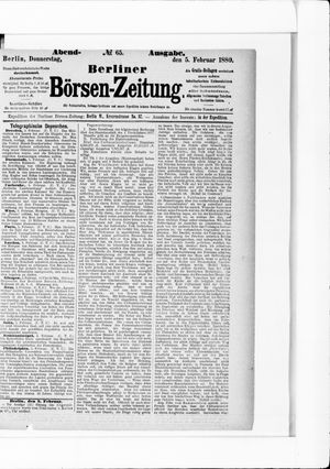 Berliner Börsen-Zeitung vom 05.02.1880
