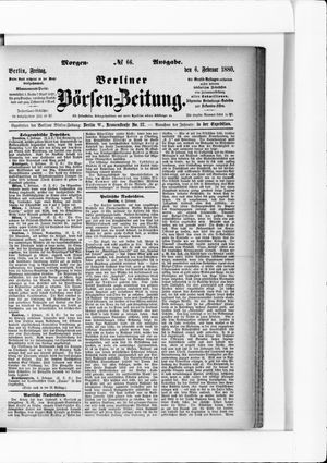 Berliner Börsen-Zeitung vom 06.02.1880