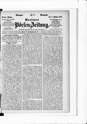 Berliner Börsen-Zeitung vom 09.02.1880