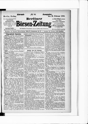 Berliner Börsen-Zeitung vom 13.02.1880