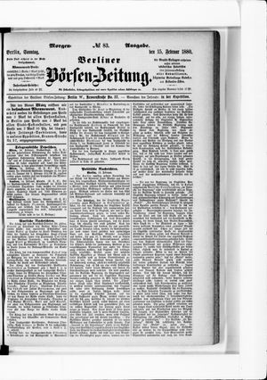 Berliner Börsen-Zeitung vom 15.02.1880