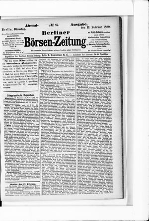 Berliner Börsen-Zeitung vom 17.02.1880