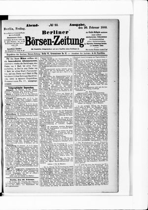 Berliner Börsen-Zeitung vom 20.02.1880