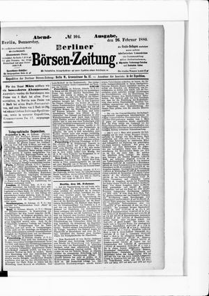 Berliner Börsen-Zeitung vom 26.02.1880