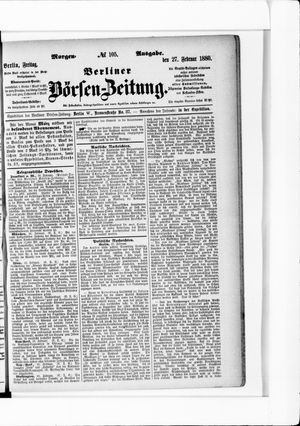 Berliner Börsen-Zeitung on Feb 27, 1880